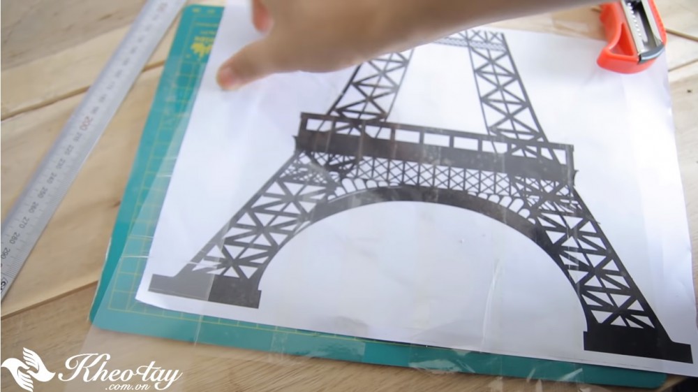 Chi tiết cách làm tháp Eiffel bằng tăm tre, có bản vẽ