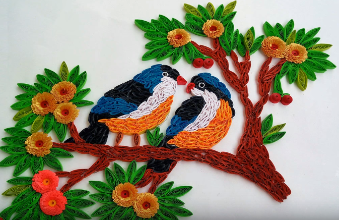 Cách làm tranh trang trí tuyệt đẹp theo phong cách Quilling