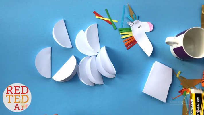 Cách làm thiệp 3D unicorn kỳ lân dễ thương