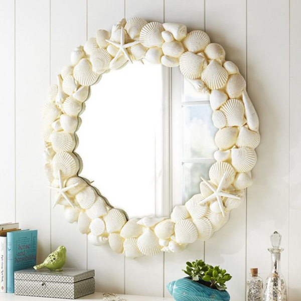 Thay áo mới cho gương treo tường bằng nguyên liệu làm đồ handmade