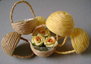 Làm chiếc giỏ mini để bàn dễ thương bằng dây thừng 22